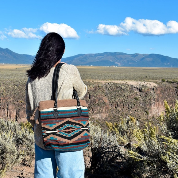 el paso saddleblanket Handbags - Southwest Boho Bag - Handwoven Wool Malibu Purse